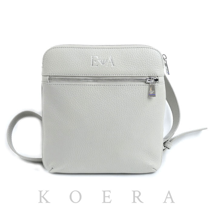 Emporio Armani エンポリオ・アルマーニ スモール フラット ショルダーバッグ グレー Y4M185 メンズ【中古】【美品】