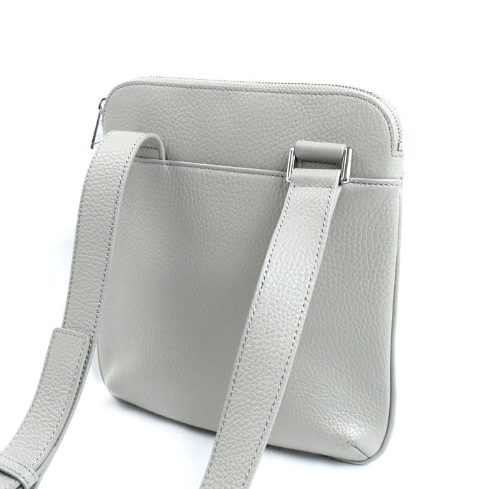 Emporio Armani エンポリオ・アルマーニ スモール フラット ショルダーバッグ グレー Y4M185 メンズ【中古】【美品】