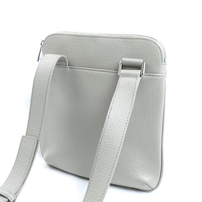 Emporio Armani エンポリオ・アルマーニ スモール フラット ショルダーバッグ グレー Y4M185 メンズ【中古】【美品】