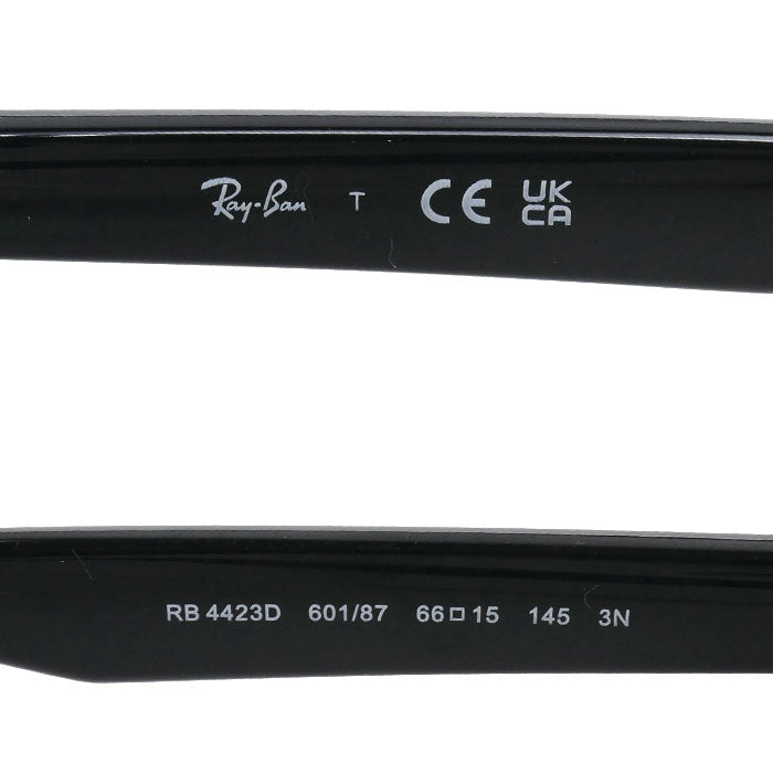 Ray-Ban レイバン トランスペアレント サングラス ブラック RB4423D 601/87 66-15 145 メンズ【中古】【美品】