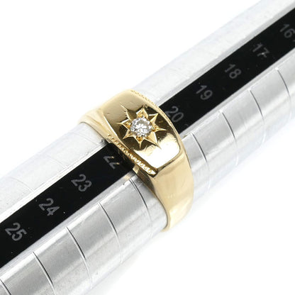 K18YG イエローゴールド リング・指輪 ダイヤモンド0.108ct 21号 7.7g メンズ【中古】