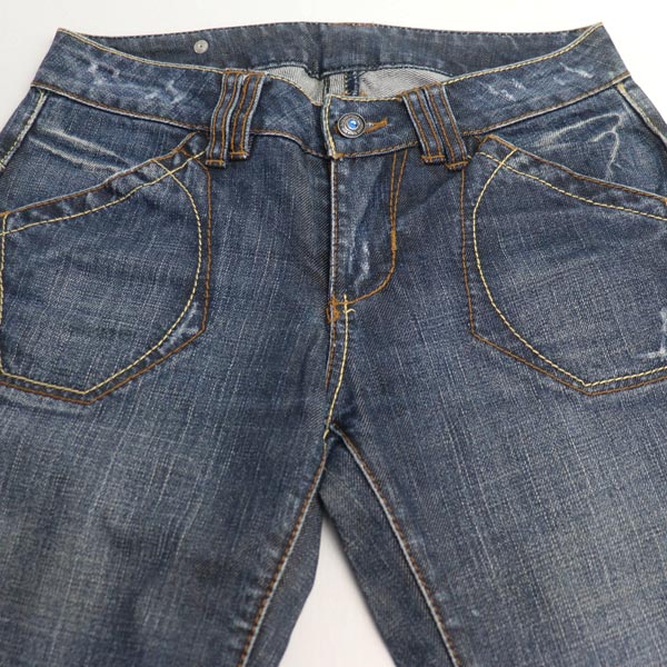 BONAVENTURE ボナベンチャー ローライズ ブーツカット デニムパンツ ブルー 91555 
24 レディース【中古】【美品】