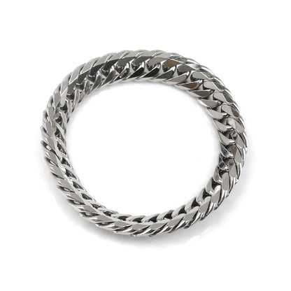 Pt850プラチナ 6面W リング・指輪 18号 3.0g メンズ【中古】