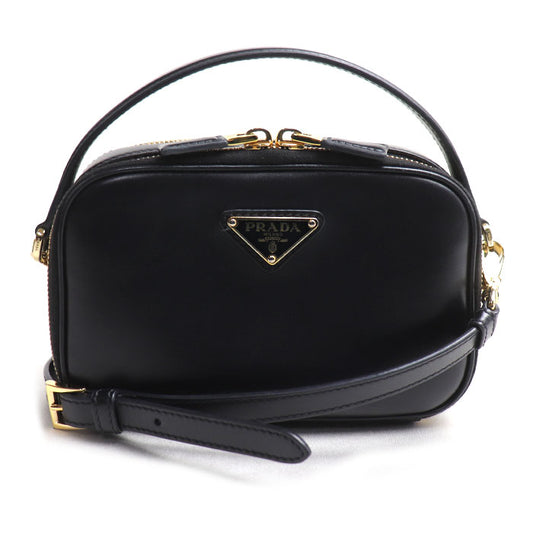 PRADA プラダ オデット レザー ミニバッグ 2Wayショルダーバッグ ブラック 1BH203 ASK F0002 IC レディース【中古】