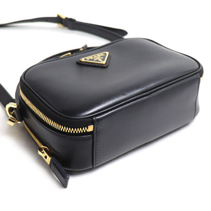 PRADA プラダ オデット レザー ミニバッグ 2Wayショルダーバッグ ブラック 1BH203 ASK F0002 IC レディース【中古】