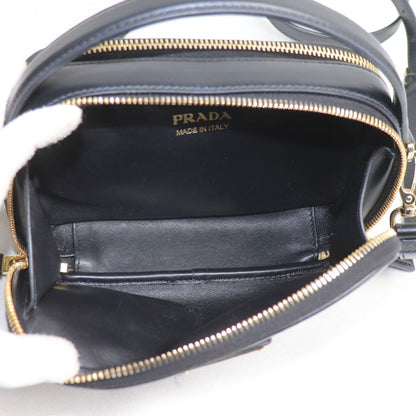 PRADA プラダ オデット レザー ミニバッグ 2Wayショルダーバッグ ブラック 1BH203 ASK F0002 IC レディース【中古】