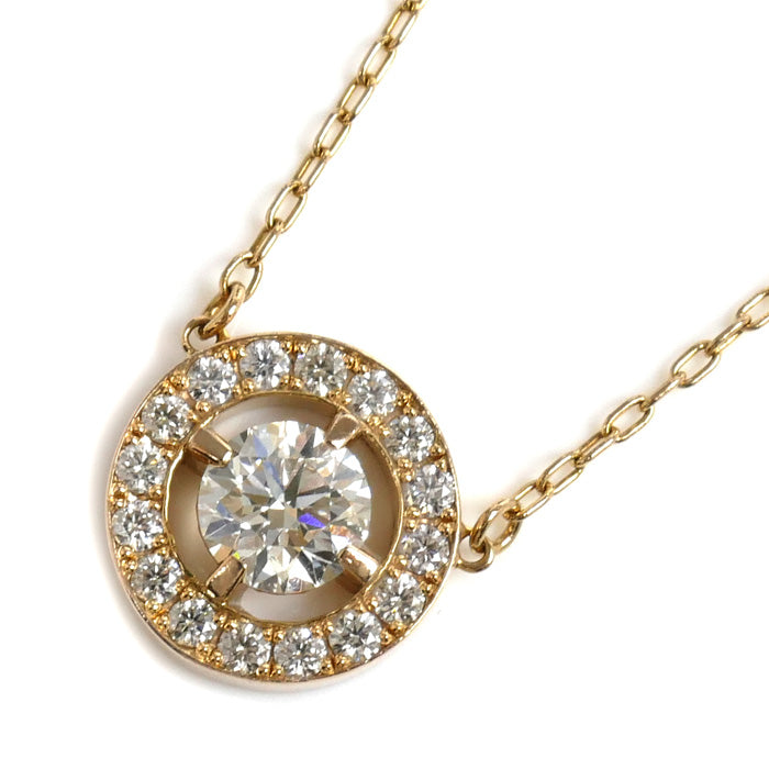 VERITE ベリテ K18YG イエローゴールド ネックレス ダイヤモンド0.535ct/0.23ct 2.7g 43cm レディース【中古】
