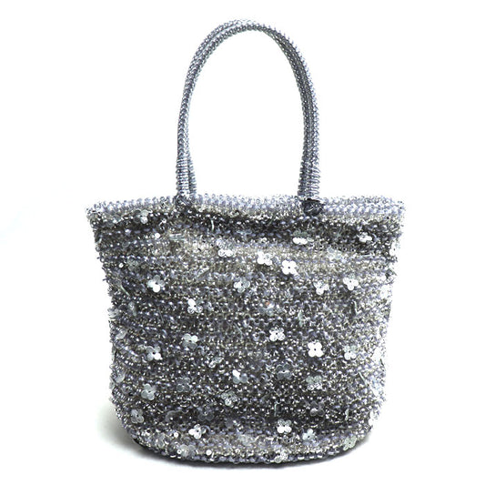 ANTEPRIMA アンテプリマ フィオリトゥーラ バスケット ハンドバッグ シルバー パープル PB15F25109 レディース【中古】【美品】