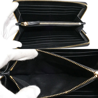 VERSACE ヴェルサーチ ヴィルトゥス  長財布 ラウンドファスナー ブラック 1006263 1A04093 1B00V レディース【中古】