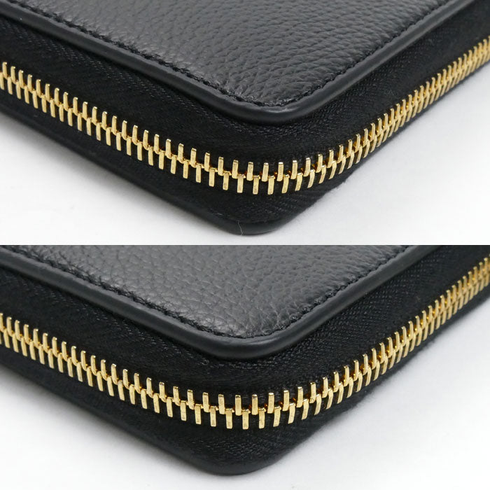 VERSACE ヴェルサーチ ヴィルトゥス  長財布 ラウンドファスナー ブラック 1006263 1A04093 1B00V レディース【中古】