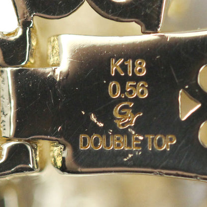 ゆきざき K18YG イエローゴールド ダブルトップ クロス ペンダントトップ W50121.12.6.5 ダイヤモンド0.56ct 5.7g ユニセックス【中古】【美品】