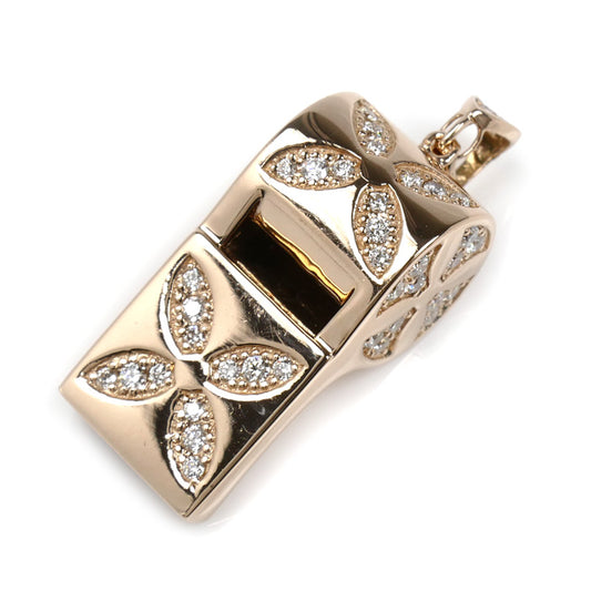 ゆきざき K18PG ピンクゴールド YOBIKO ヨビコ ホイッスル ペンダントトップ W31292.12.22.5 ダイヤモンド0.75ct 11.0g ユニセックス【中古】