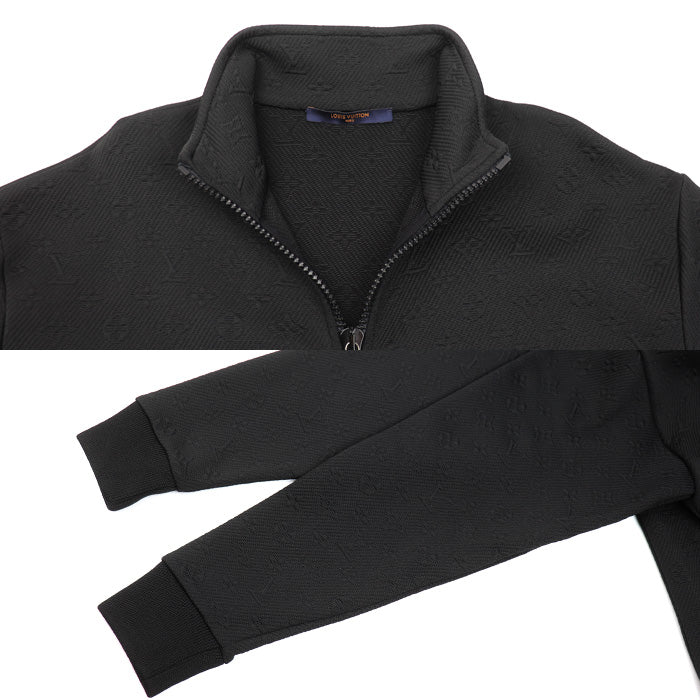 LOUIS VUITTON ルイ・ヴィトン モノグラム ジップアップジャケット ブルゾン ブラック RM202Q XHM HJY45W VCCM09 S メンズ【中古】