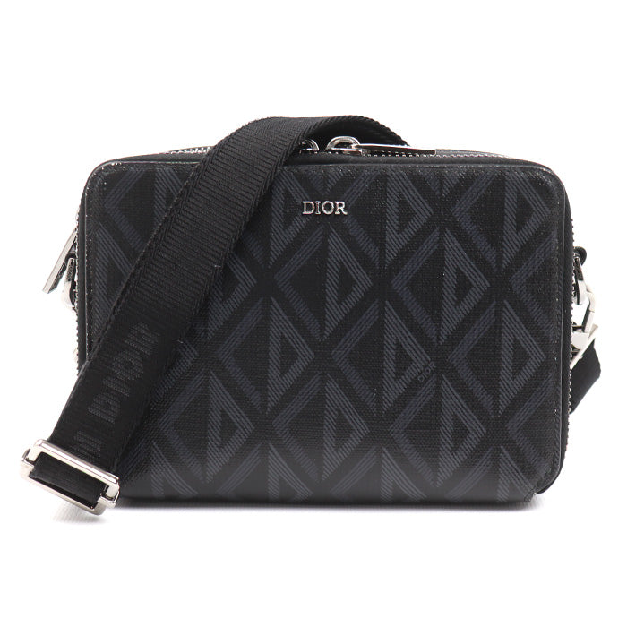 Dior ディオール CDダイヤモンド ショルダーバッグ ブラック 2ESBC119DC メンズ【中古】