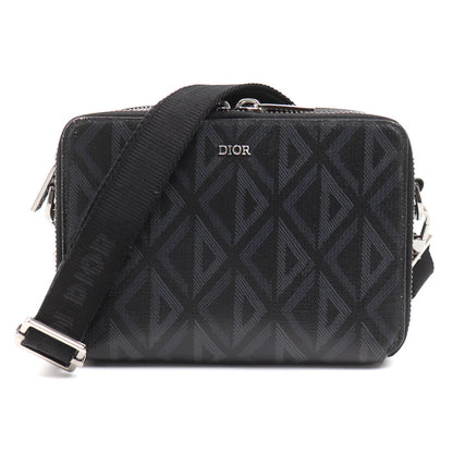 Dior ディオール CDダイヤモンド ショルダーバッグ ブラック 2ESBC119DC メンズ【中古】