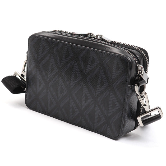 Dior ディオール CDダイヤモンド ショルダーバッグ ブラック 2ESBC119DC メンズ【中古】