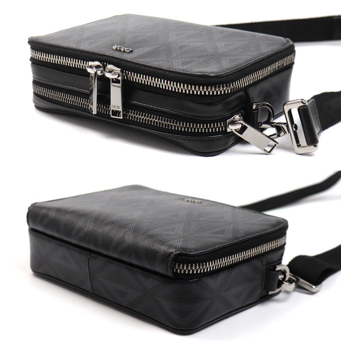 Dior ディオール CDダイヤモンド ショルダーバッグ ブラック 2ESBC119DC メンズ【中古】