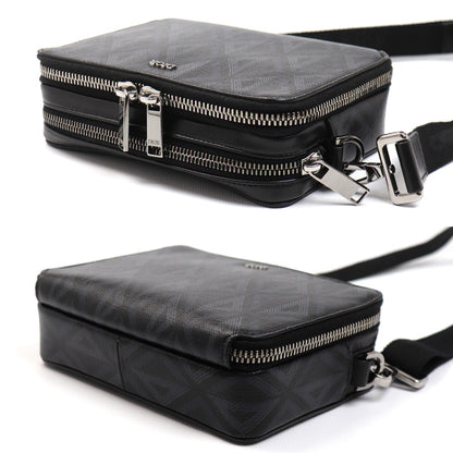 Dior ディオール CDダイヤモンド ショルダーバッグ ブラック 2ESBC119DC メンズ【中古】