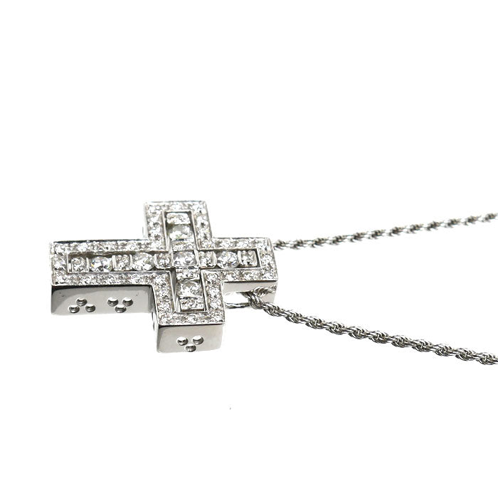 Damiani ダミアーニ K18WG ホワイトゴールド ベルエポック ダイヤ ネックレス ダイヤモンド 9.4g 39/43cm レディース【中古】【美品】