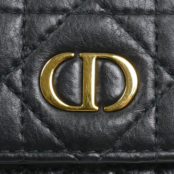 Dior ディオール カロ ヴェロニア 三つ折り財布 ブラック S5251UWHC_M900 レディース【中古】