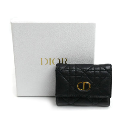 Dior ディオール カロ ヴェロニア 三つ折り財布 ブラック S5251UWHC_M900 レディース【中古】