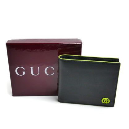 GUCCI グッチ ダブルG プチマーモント 二つ折り財布 ブラック 835048 AAE1V 1060 メンズ【中古】