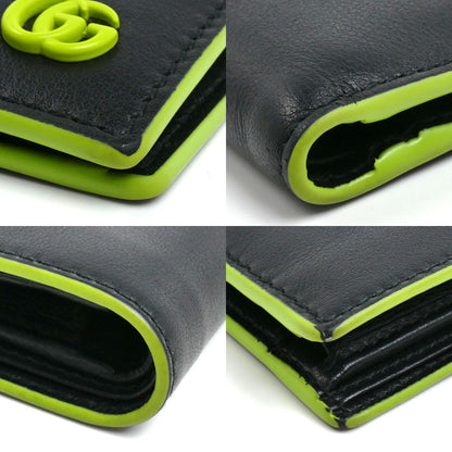 GUCCI グッチ ダブルG プチマーモント 二つ折り財布 ブラック 835048 AAE1V 1060 メンズ【中古】