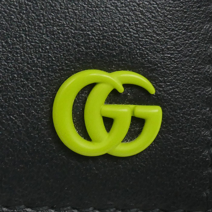 GUCCI グッチ ダブルG プチマーモント 二つ折り財布 ブラック 835048 AAE1V 1060 メンズ【中古】