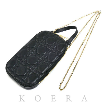 Dior ディオール カナージュ フォンポーチ ショルダーバッグ ブラック S0872ONMJ_M900 レディース【中古】