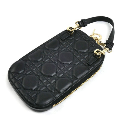 Dior ディオール カナージュ フォンポーチ ショルダーバッグ ブラック S0872ONMJ_M900 レディース【中古】