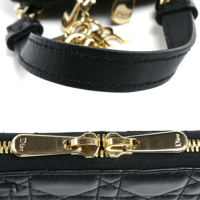 Dior ディオール カナージュ フォンポーチ ショルダーバッグ ブラック S0872ONMJ_M900 レディース【中古】