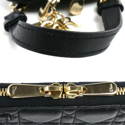 Dior ディオール カナージュ フォンポーチ ショルダーバッグ ブラック S0872ONMJ_M900 レディース【中古】