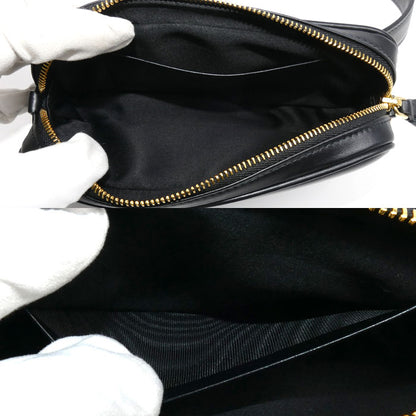 Miu Miu ミュウ ミュウ ロゴ ボディバッグ ブラック DNP104 2E6Y F0002 レディース【中古】【美品】