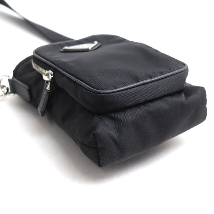 PRADA プラダ Re-Nylon スマートフォンケース ショルダーバッグ ブラック 2ZH155_2DMI_F0002 IC レディース【中古】