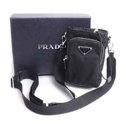 PRADA プラダ Re-Nylon スマートフォンケース ショルダーバッグ ブラック 2ZH155_2DMI_F0002 IC レディース【中古】