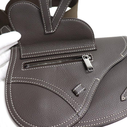 Dior ディオール サドル ボディバッグ ブラウングレー 1ADPO095YKY ユニセックス【中古】