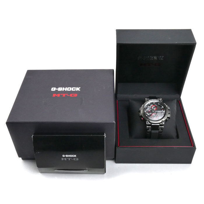 CASIO カシオ G-SHOCK MT-G Bluetooth搭載 電波 腕時計 ソーラー ブラック MTG-B1000B-1AJF メンズ【中古】【美品】