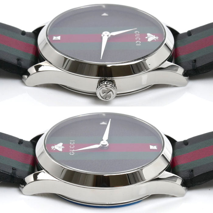 GUCCI グッチ Gタイムレス シェリーウォッチ 腕時計 電池式 YA1264079 メンズ【中古】【美品】
