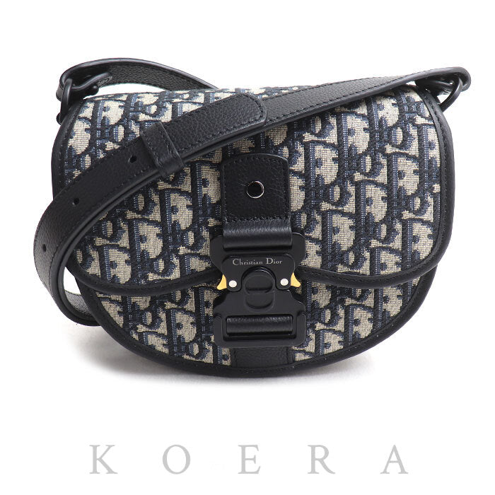 Dior ディオール ギャロップ オブリーク ジャカード ショルダーバッグ ネイビー 1ADPO033YKY メンズ【中古】【美品】
