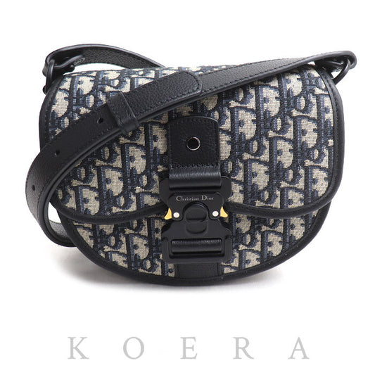Dior ディオール ギャロップ オブリーク ジャカード ショルダーバッグ ネイビー 1ADPO033YKY メンズ【中古】【美品】