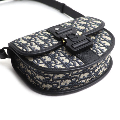 Dior ディオール ギャロップ オブリーク ジャカード ショルダーバッグ ネイビー 1ADPO033YKY メンズ【中古】【美品】