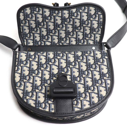 Dior ディオール ギャロップ オブリーク ジャカード ショルダーバッグ ネイビー 1ADPO033YKY メンズ【中古】【美品】