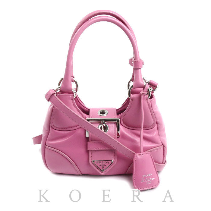 PRADA プラダ ムーン Re-Edition 2002 2Wayショルダーバッグ ピンク 1BA381_2DYI_F0410 レディース【中古】【美品】