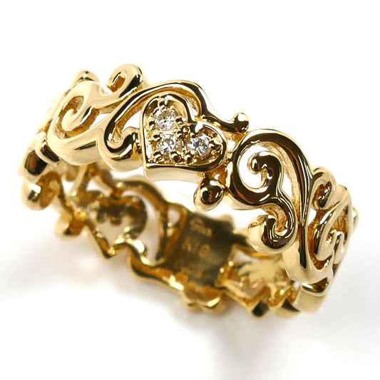 STAR JEWELRY スタージュエリー K18YG イエローゴールド リング・指輪 ダイヤモンド0.03ct 8号 3.6g レディース【中古】【美品】