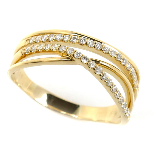 K18YG イエローゴールド リング・指輪 ダイヤモンド0.28ct 20号 4.4g レディース【中古】