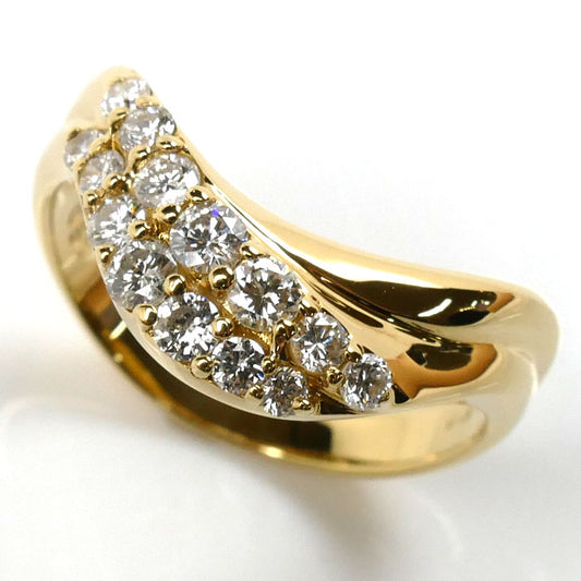 K18YG イエローゴールド リング・指輪 ダイヤモンド0.51ct 12号 3.6g レディース【中古】【美品】