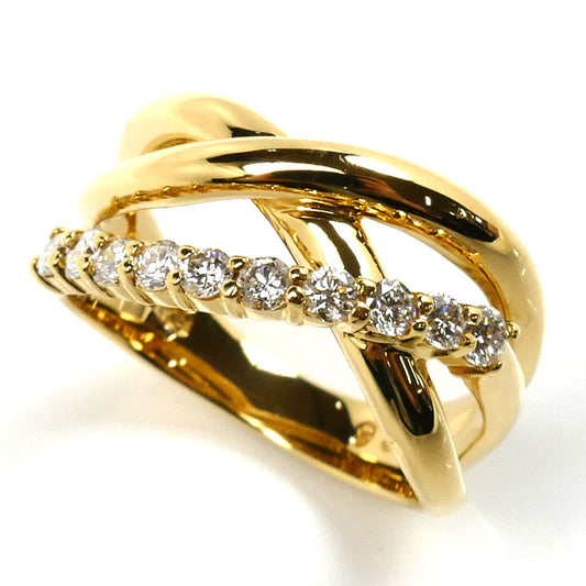 K18YG イエローゴールド リング・指輪 ダイヤモンド0.36ct 8号 5.4g レディース【中古】