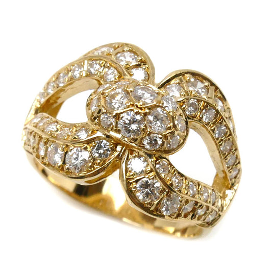 K18YG イエローゴールド リング・指輪 ダイヤモンド1.02ct 9.5号 6.4g レディース【中古】【美品】