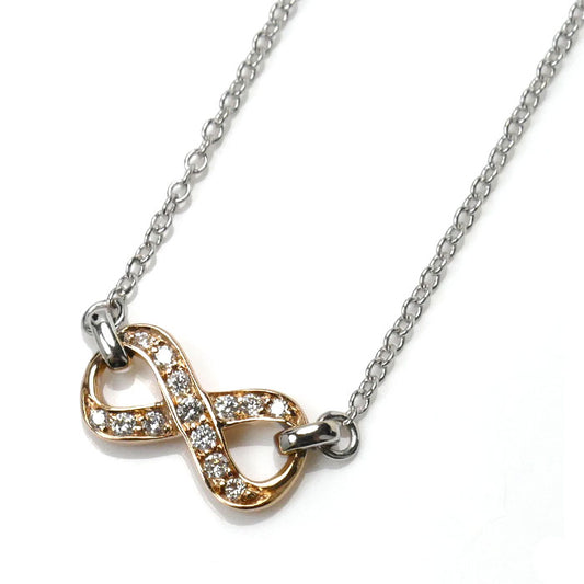 LUCA CARATI ルカ カラーティ K18WG ホワイトゴールド K18YG イエローゴールド ネックレス ダイヤモンド 2.8g 41cm レディース【中古】