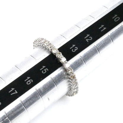 K18WG ホワイトゴールド フルエタニティ リング・指輪 ダイヤモンド1.00ct 14号 1.4g レディース【中古】